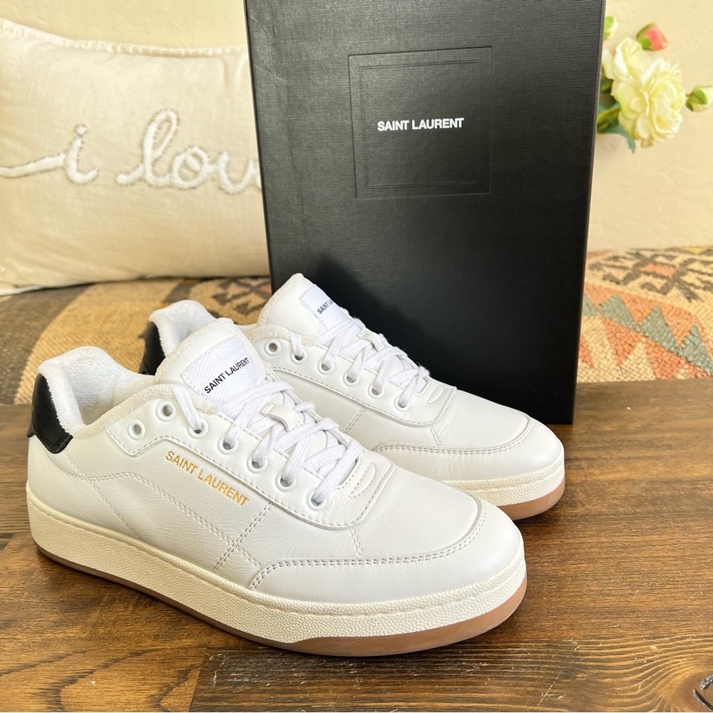 Saint Laurent $880 SL/61 Low-Top Sneakers Unisex EU40 W10 M7 (Display Models) - Picture 2 of 16